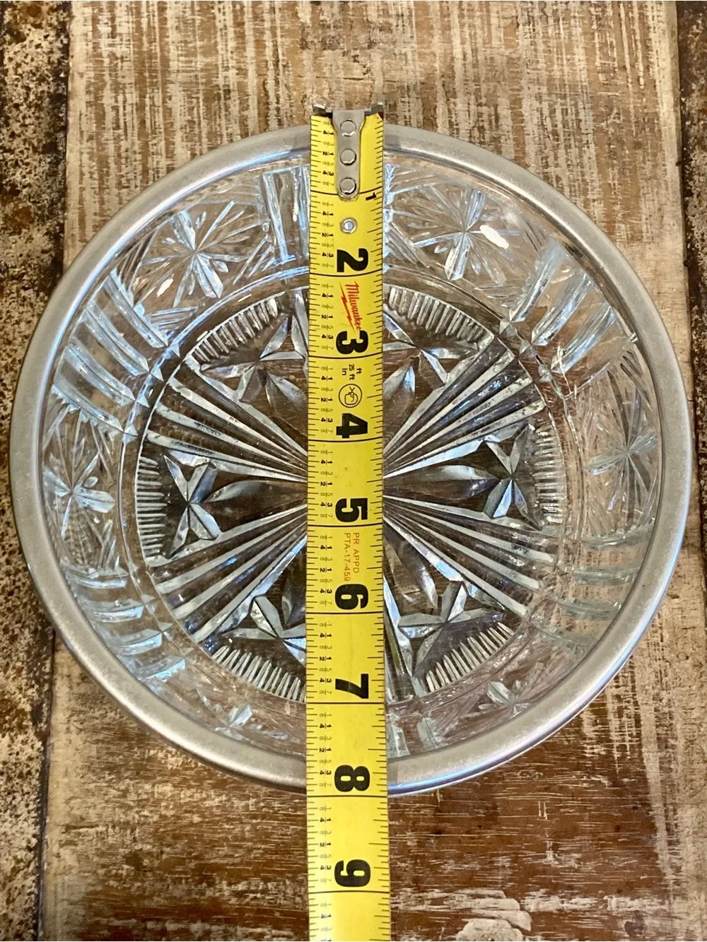 Vintage glass serving